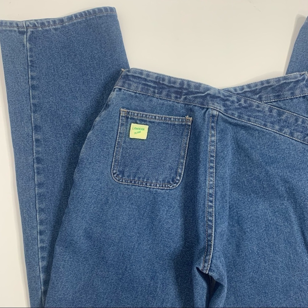 Vintage Lawman 100% Cotton Mid-Rise Straight Leg Jeans - Picture 9 of 14